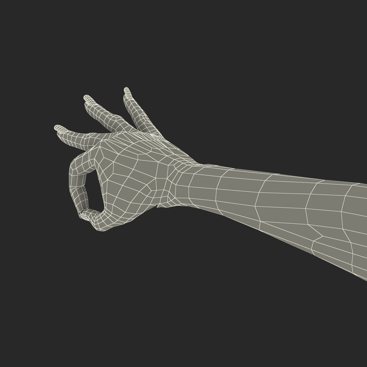 3D model Female Hand 3 Pose 4