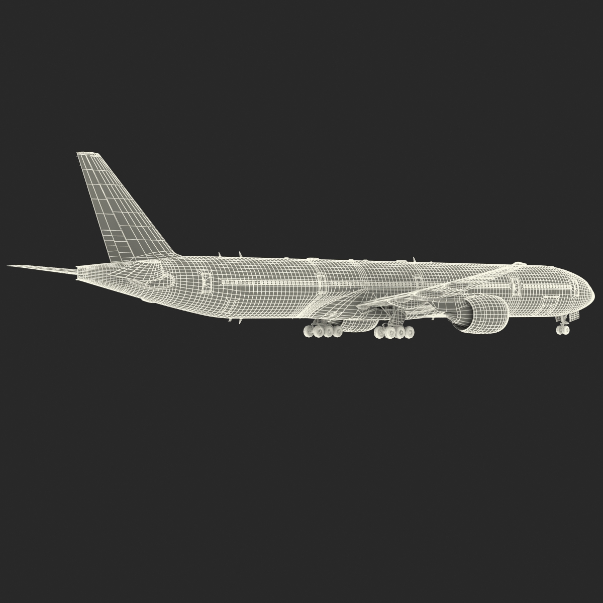 3D Boeing 777 9x Generic Rigged model