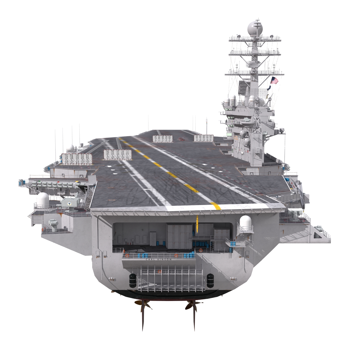 USS Carl Vinson CVN 70 3D