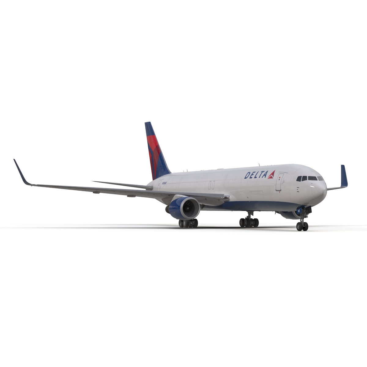 3D Boeing 767 300F Delta Air Lines Rigged model