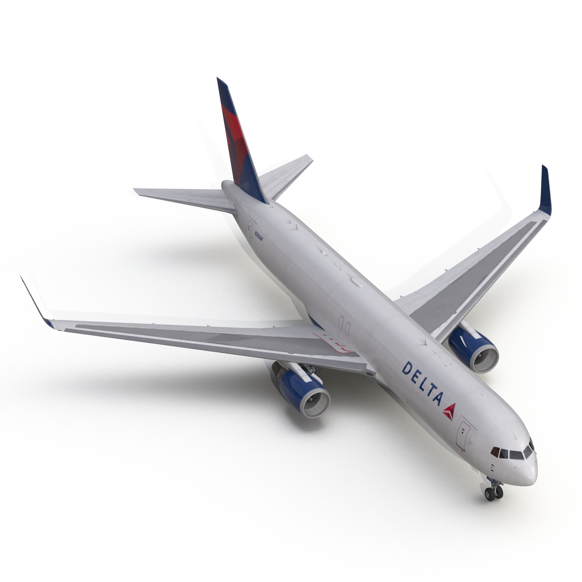 3D Boeing 767 300F Delta Air Lines Rigged model