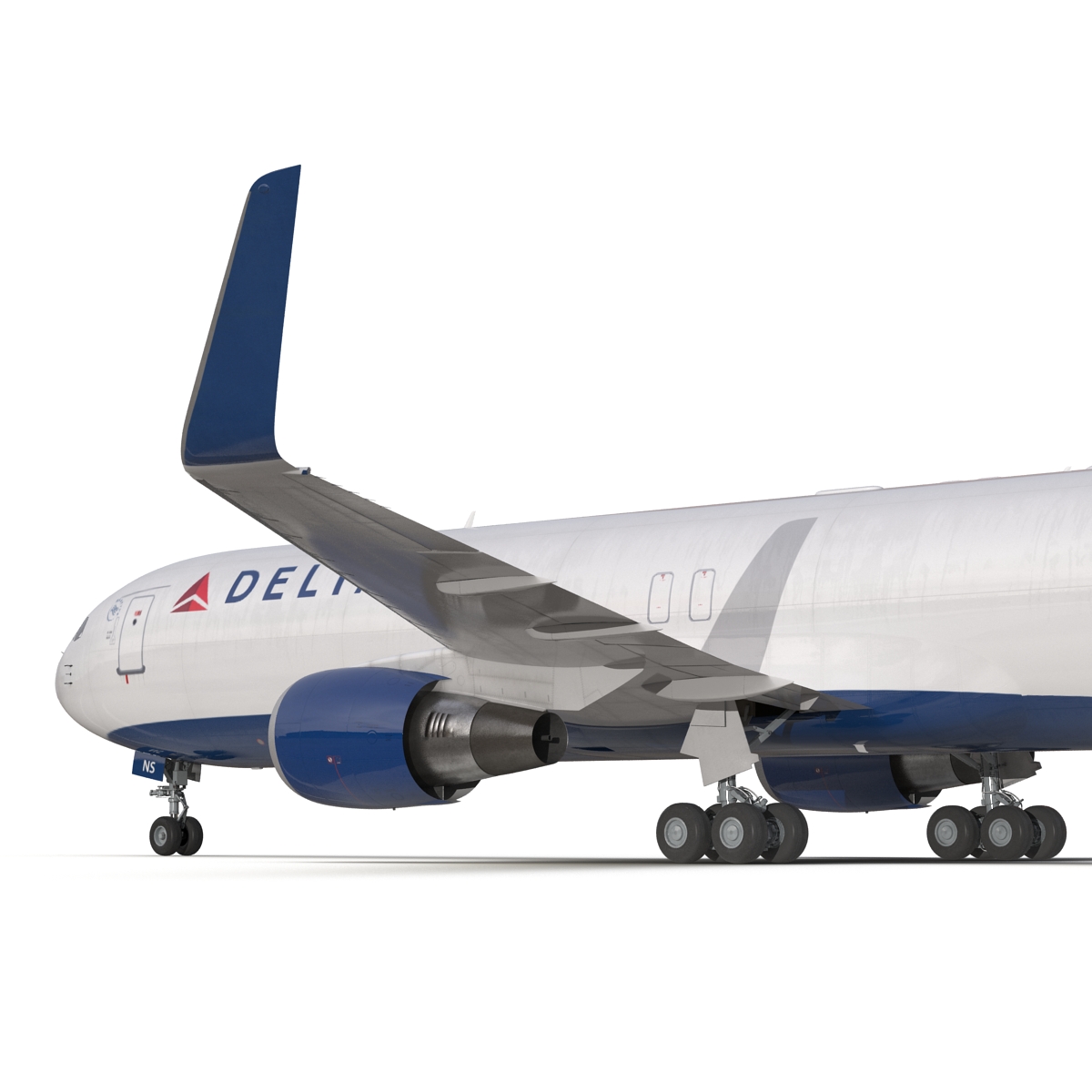 3D Boeing 767 300F Delta Air Lines Rigged model