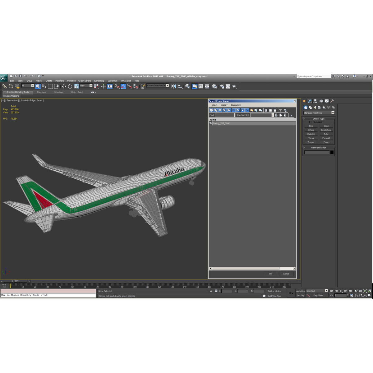 Boeing 767 300F Alitalia 3D model