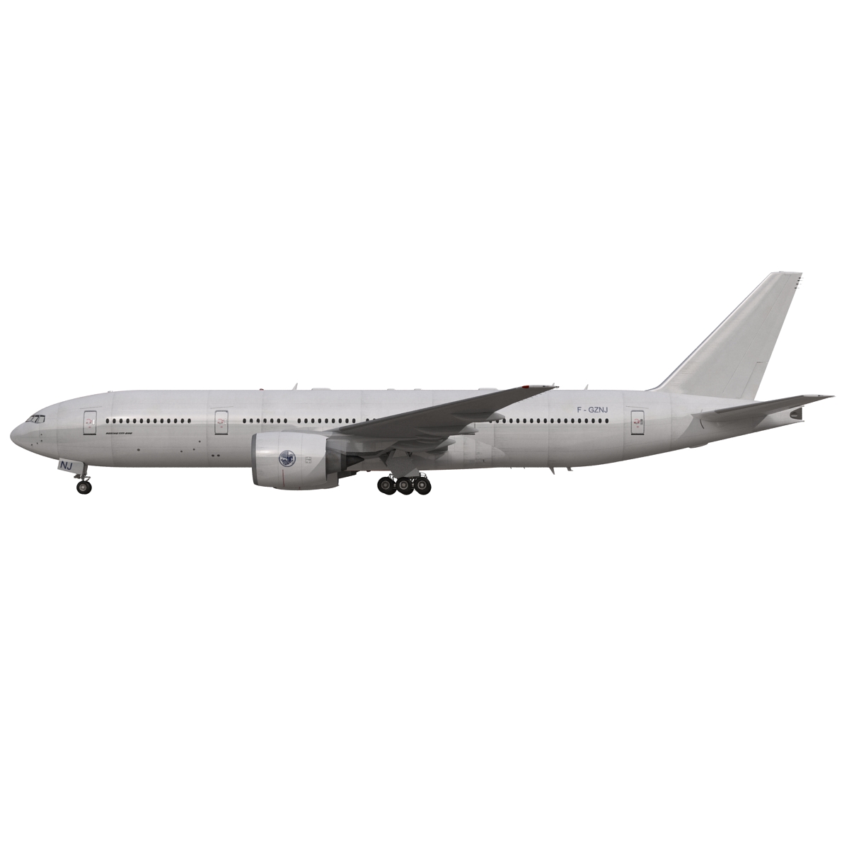 Boeing 777 200 Generic Rigged 3D model