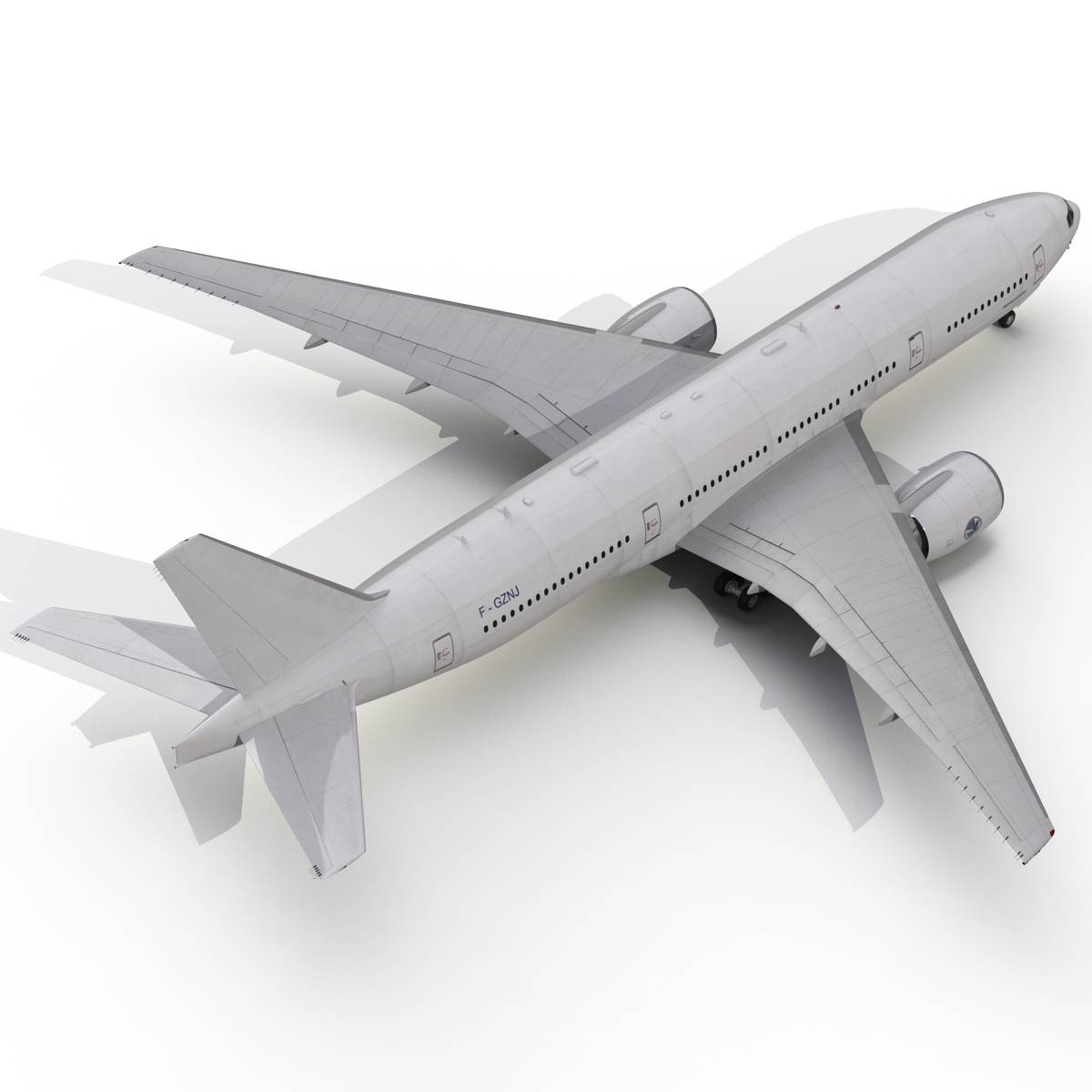 Boeing 777 200 Generic Rigged 3D model