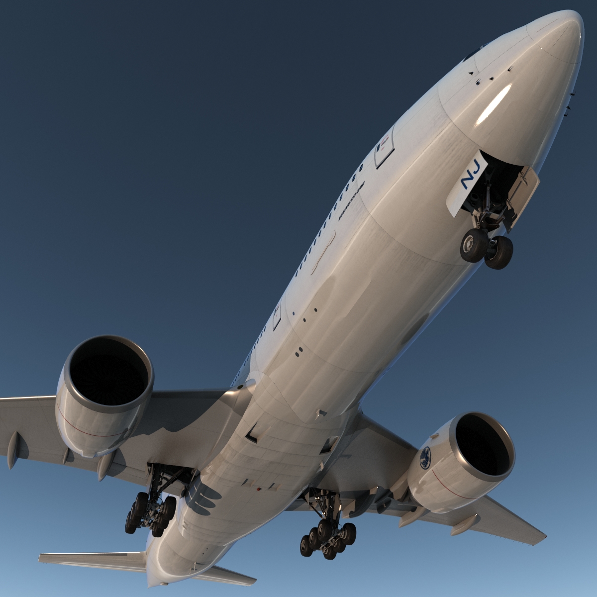 Boeing 777 200 Generic Rigged 3D model