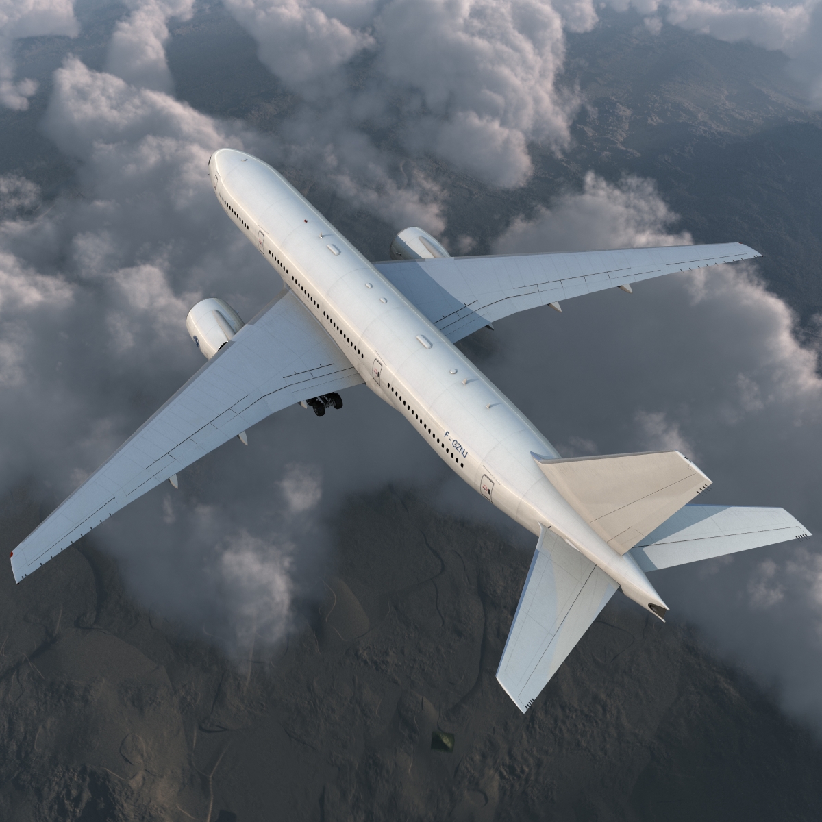 Boeing 777 200 Generic Rigged 3D model