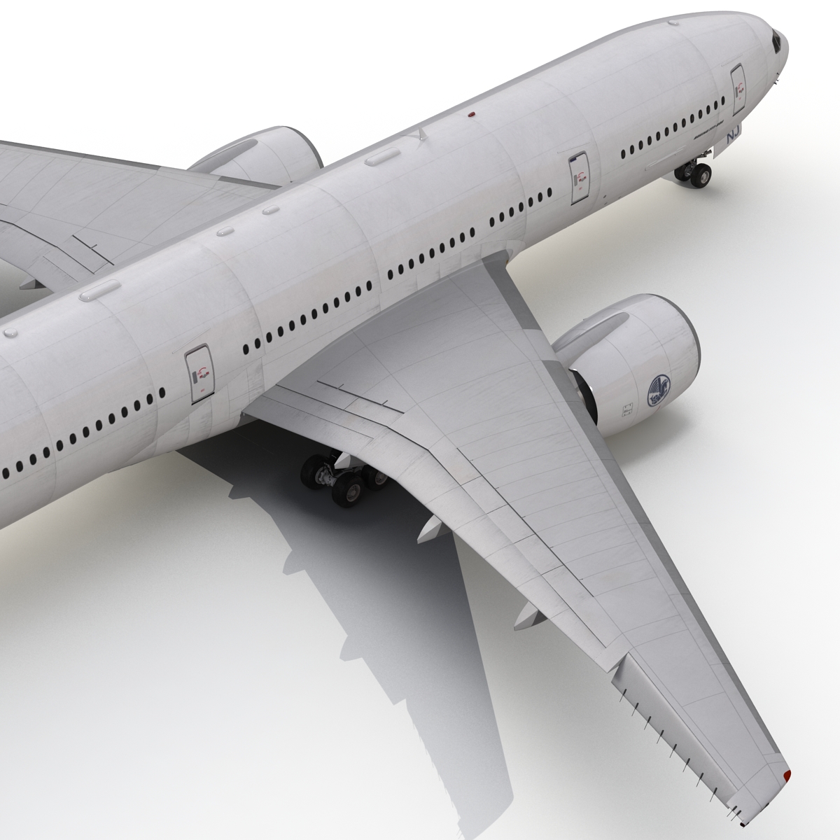 Boeing 777 200 Generic Rigged 3D model