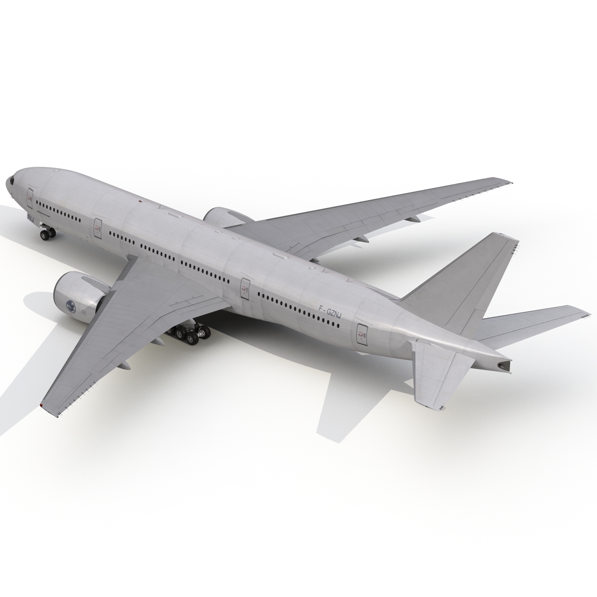 Boeing 777 200 Generic Rigged 3D model