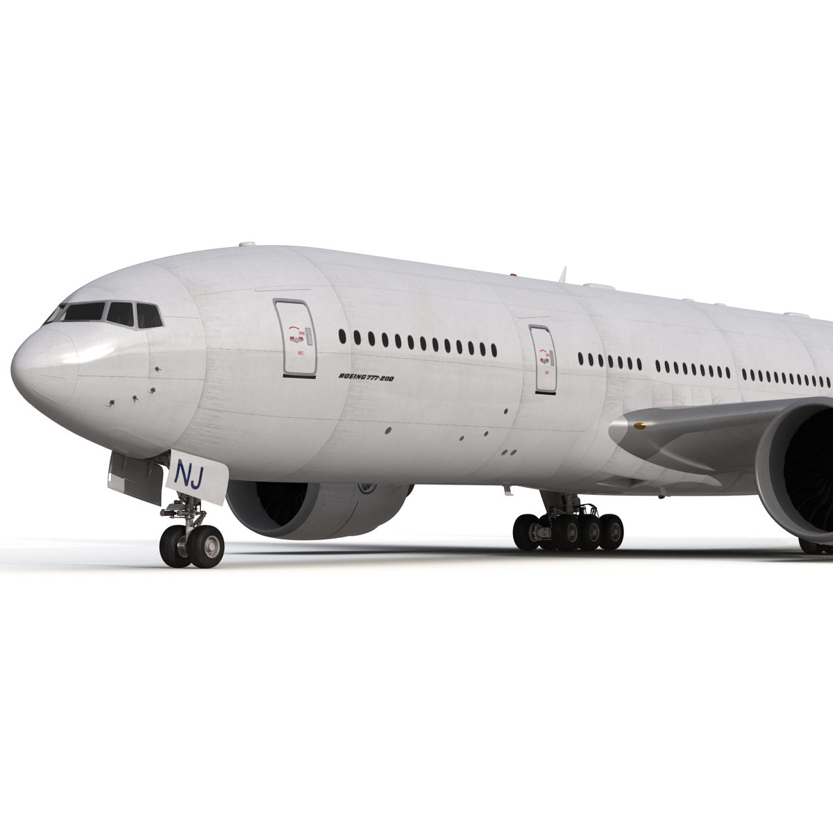 Boeing 777 200 Generic Rigged 3D model