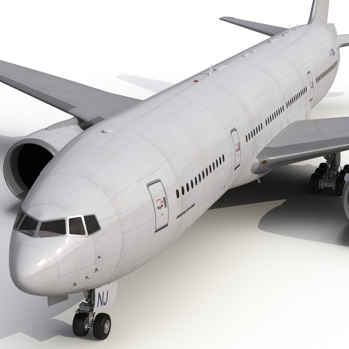 Boeing 777 200 Generic Rigged 3D model