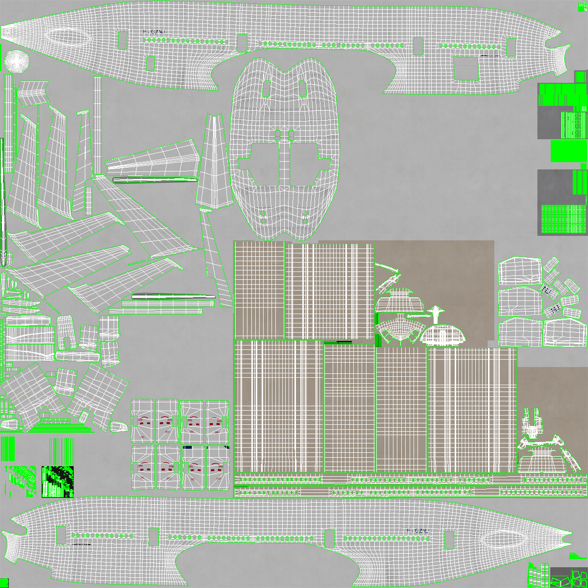 Boeing 777 200 Generic Rigged 3D model