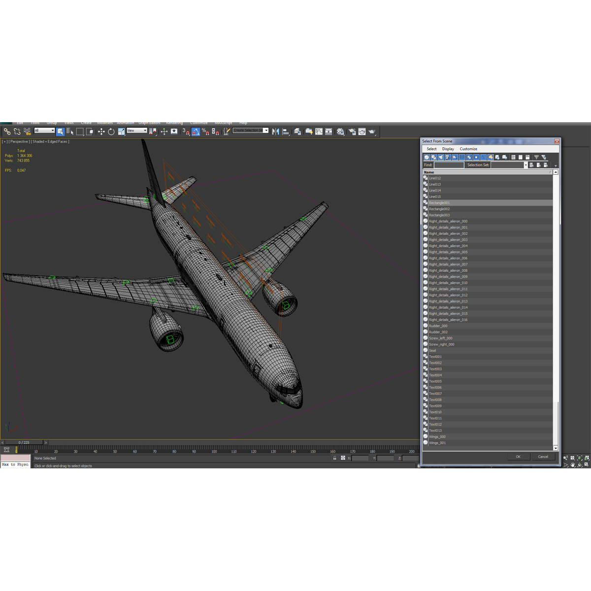 Boeing 777 200 Generic Rigged 3D model