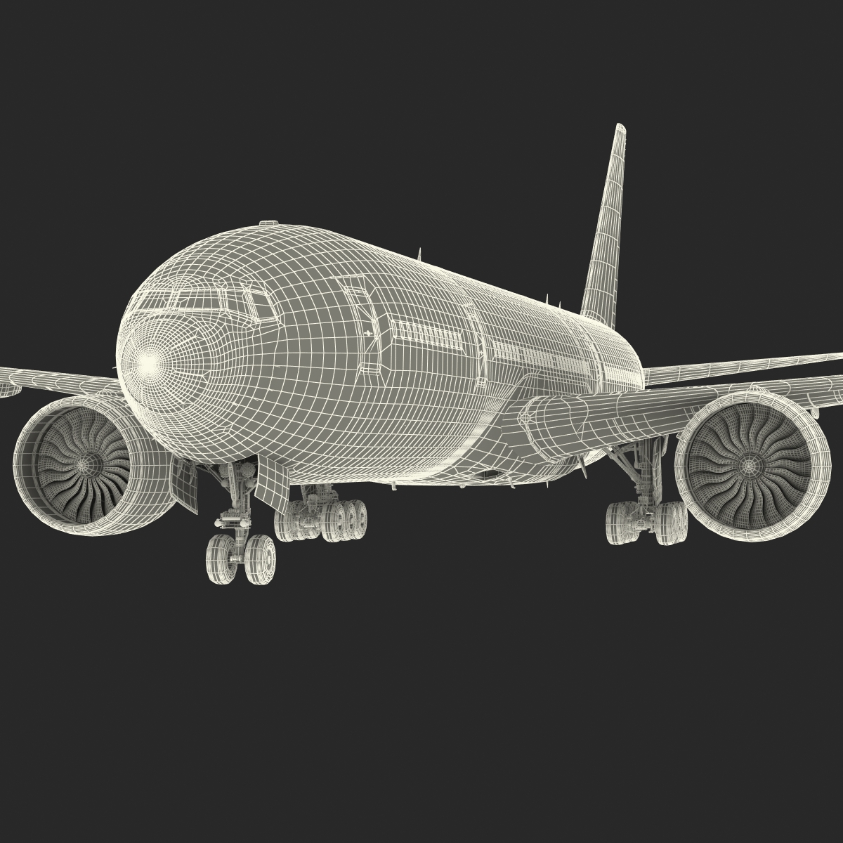 Boeing 777 200 Generic Rigged 3D model