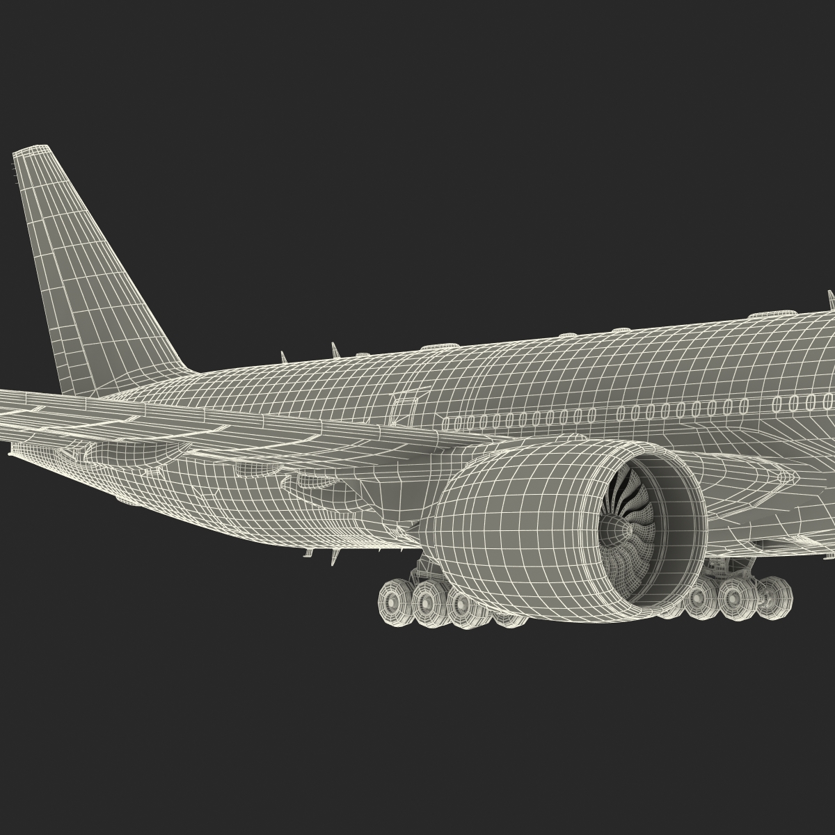 Boeing 777 200 Generic Rigged 3D model