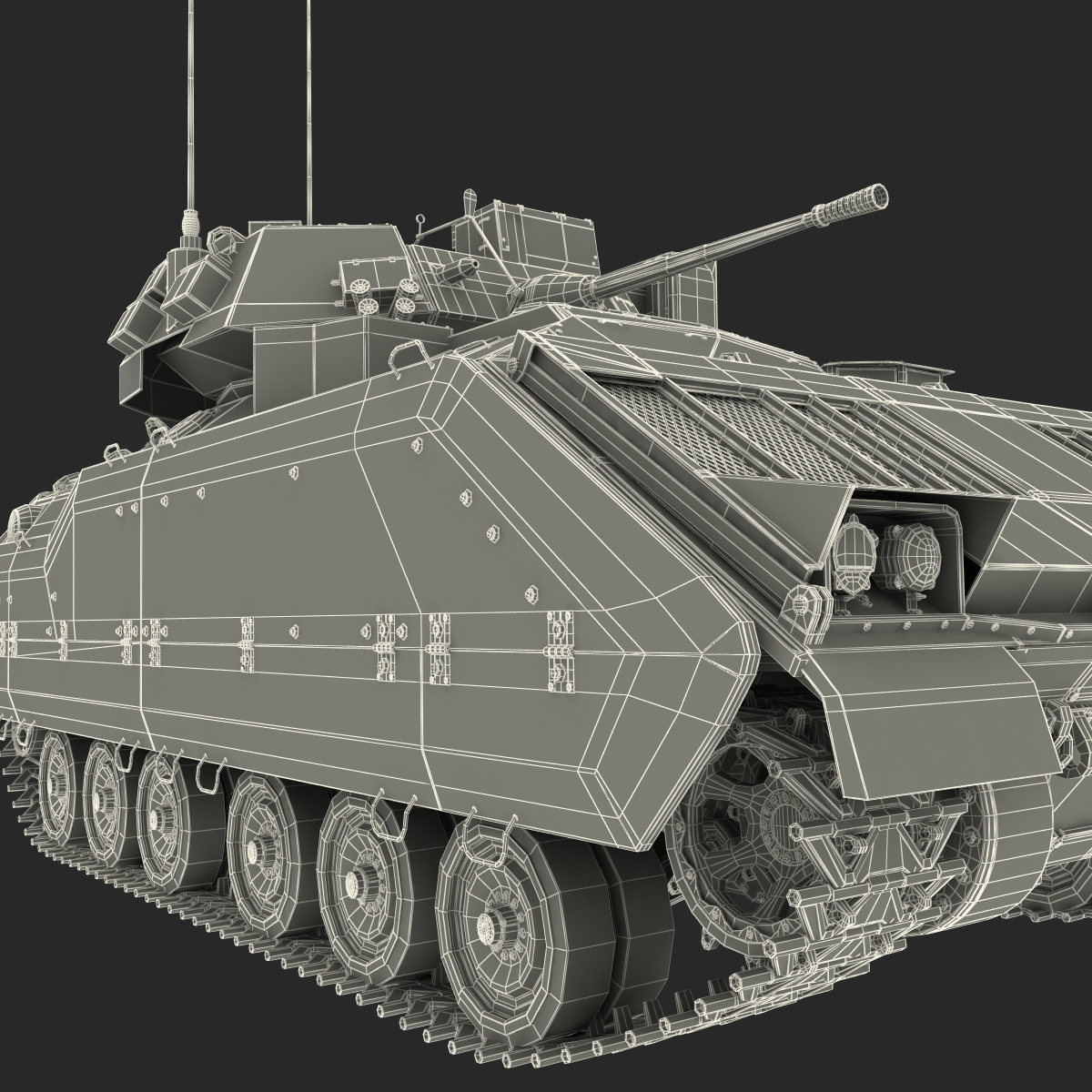 3D US Infantry Fighting Vehicle Bradley M2 Rigged