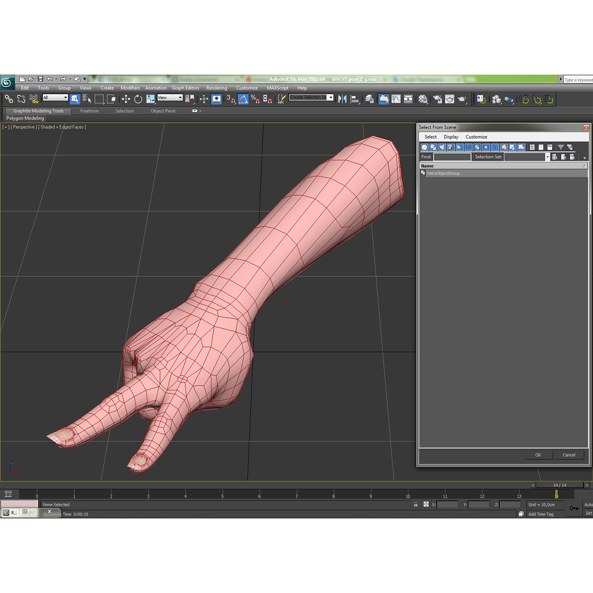 3D model Female Hand African American Pose 2