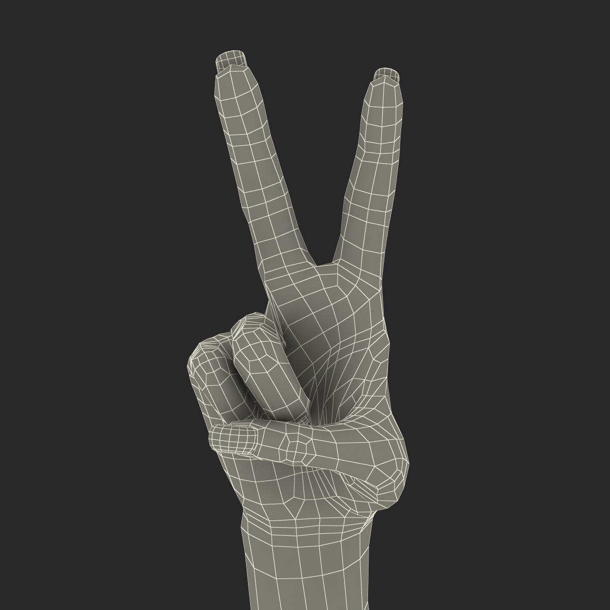 3D model Female Hand African American Pose 2