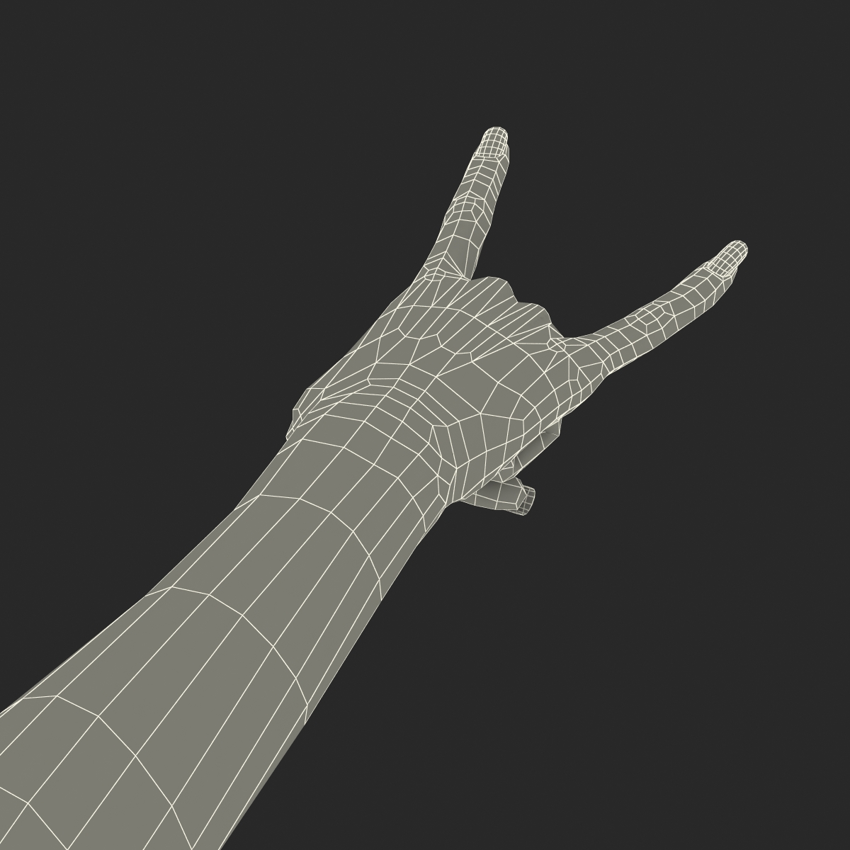 3D model Female Hand African American Pose 3