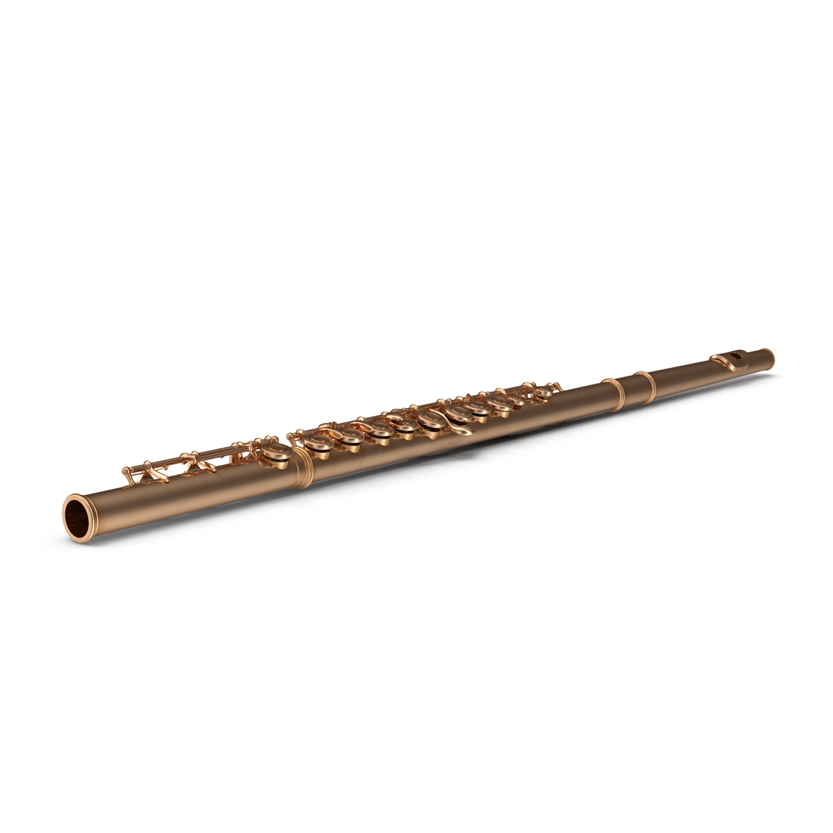 Flute Golden 3D