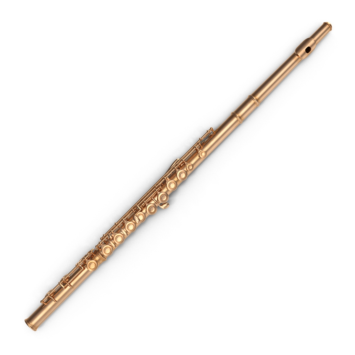 Flute Golden 3D