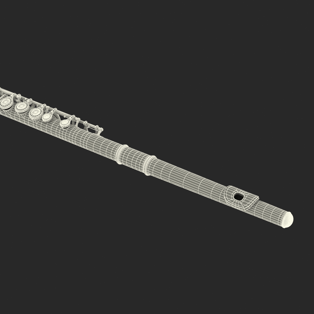 Flute Golden 3D