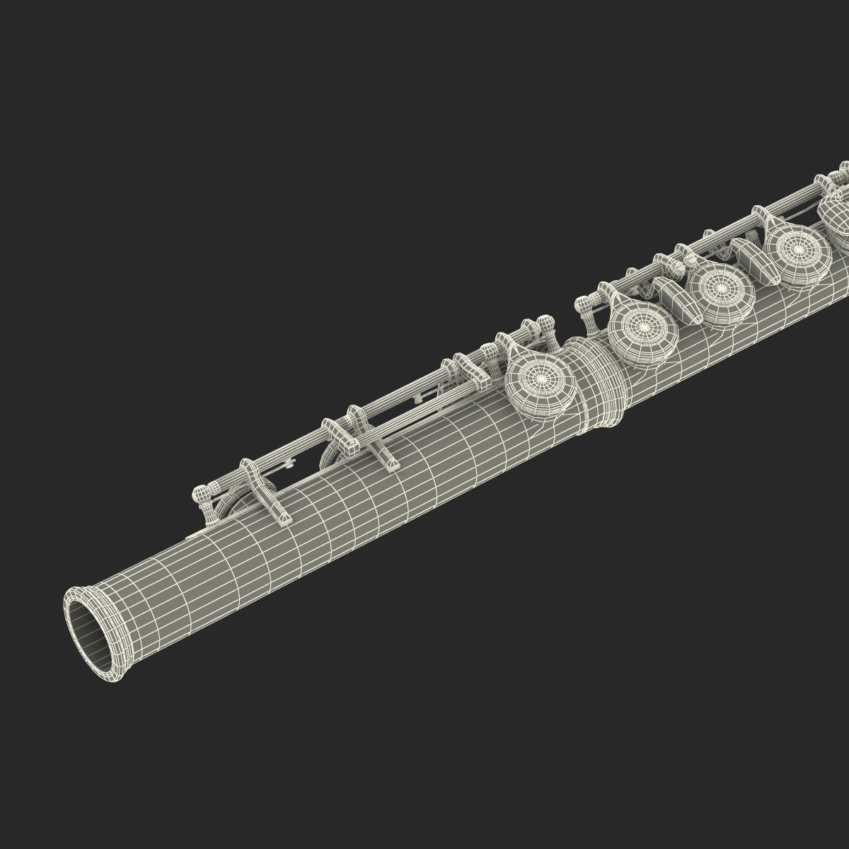 Flute Golden 3D