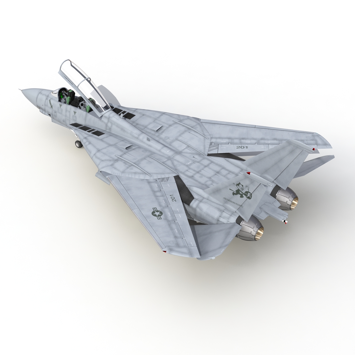 3D model F 14 Tomcat US Combat Aircraft