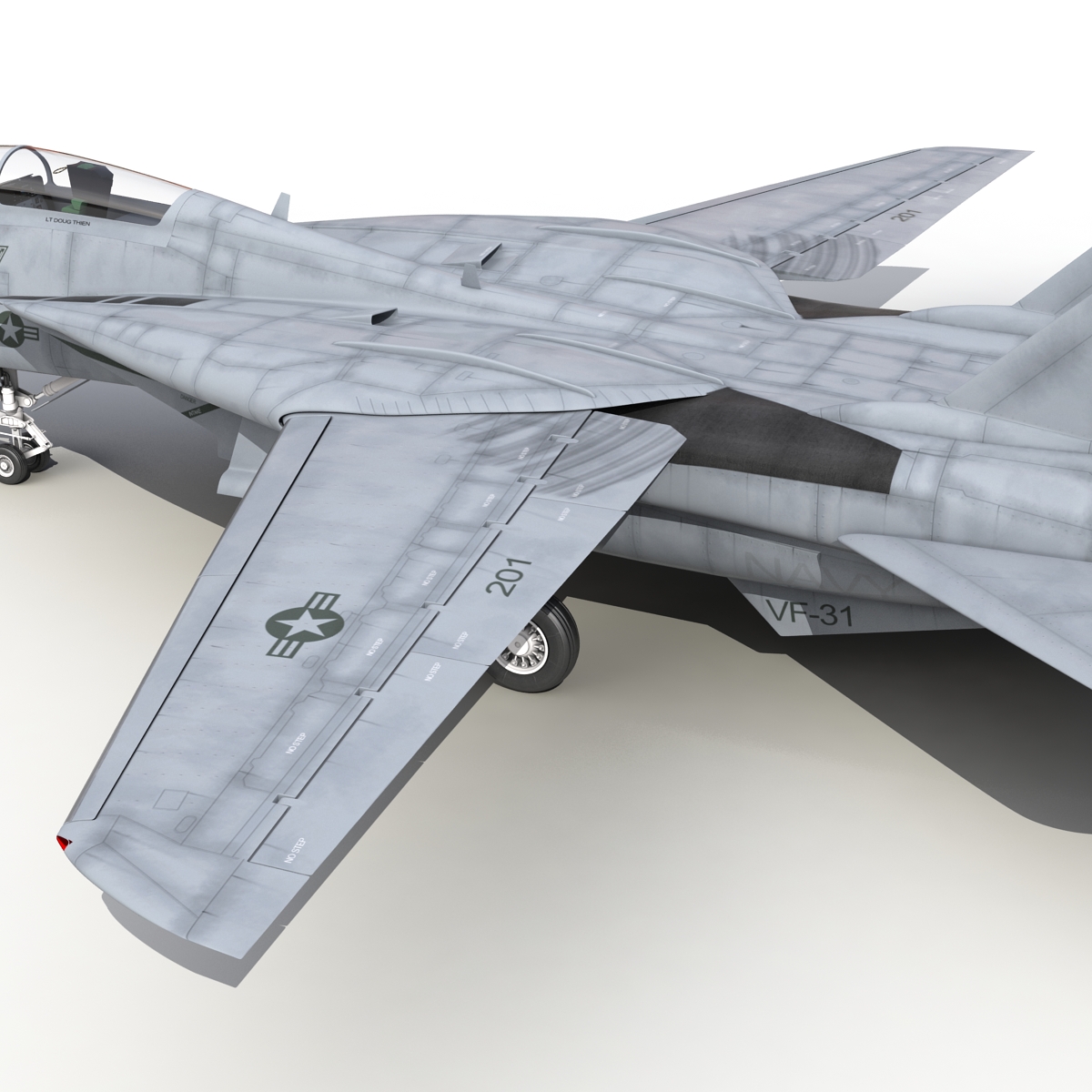 3D model F 14 Tomcat US Combat Aircraft