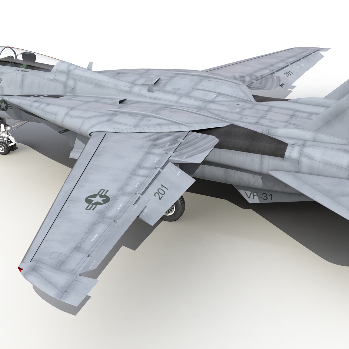 3D model F 14 Tomcat US Combat Aircraft