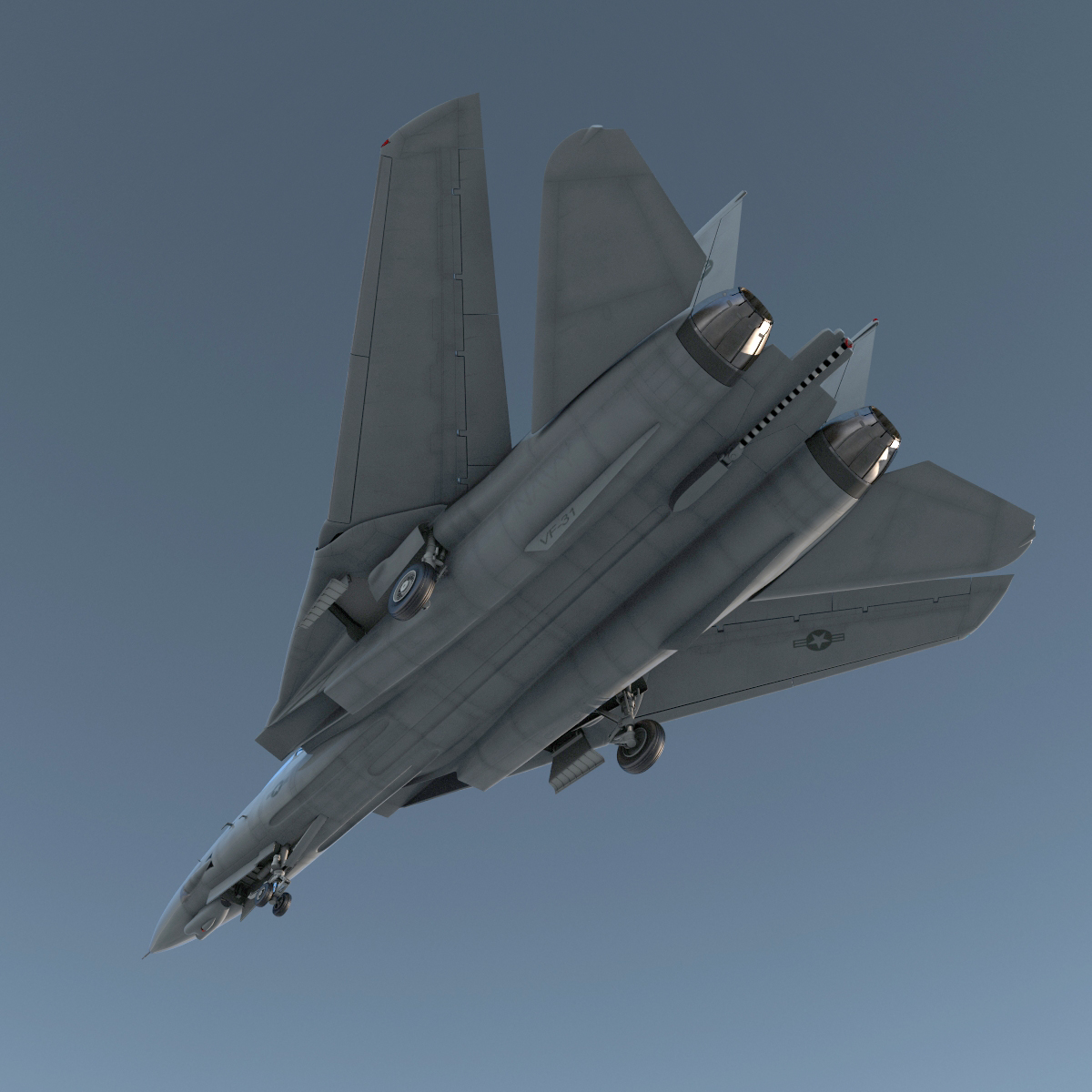 3D model F 14 Tomcat US Combat Aircraft