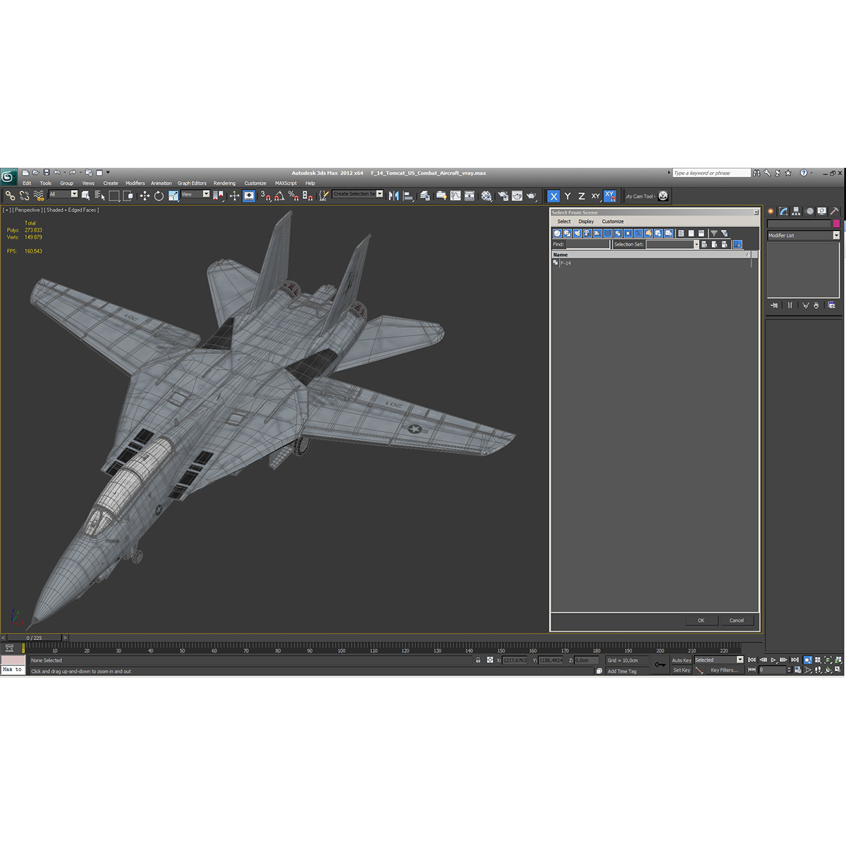 3D model F 14 Tomcat US Combat Aircraft