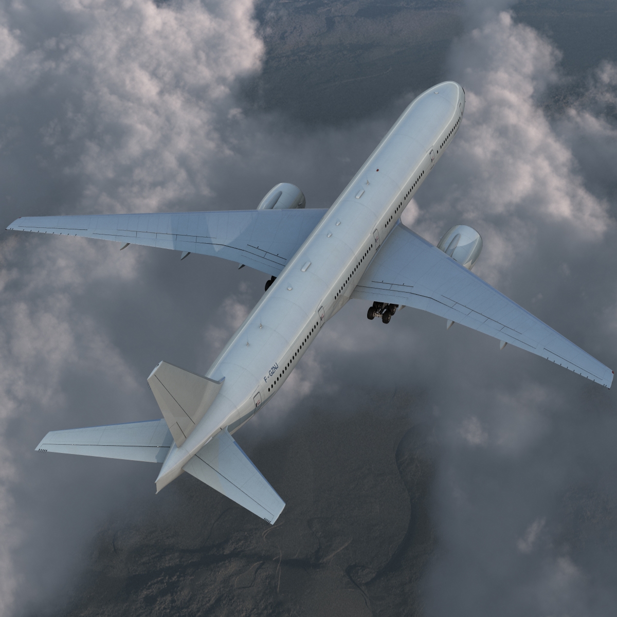 Boeing 777 300 Generic Rigged 3D model