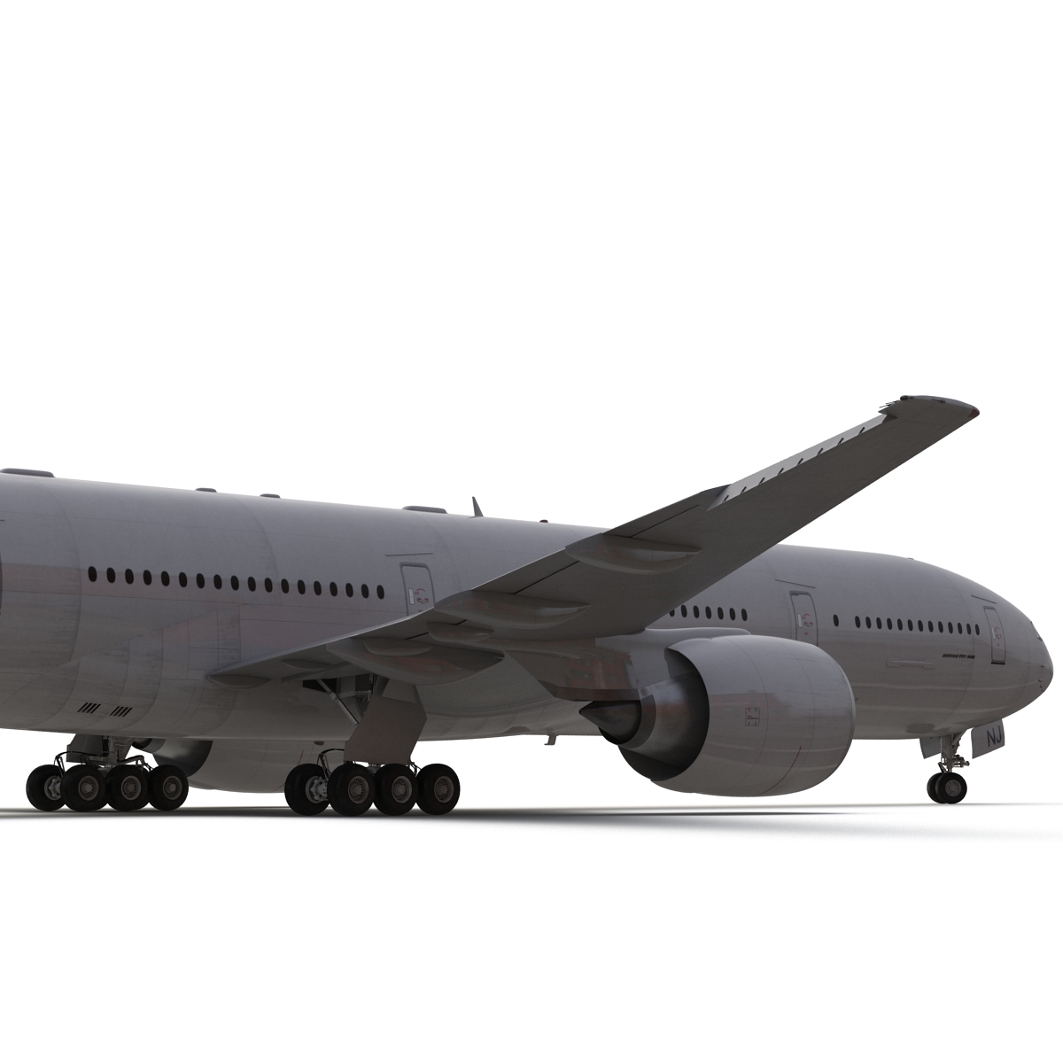 Boeing 777 300 Generic Rigged 3D model