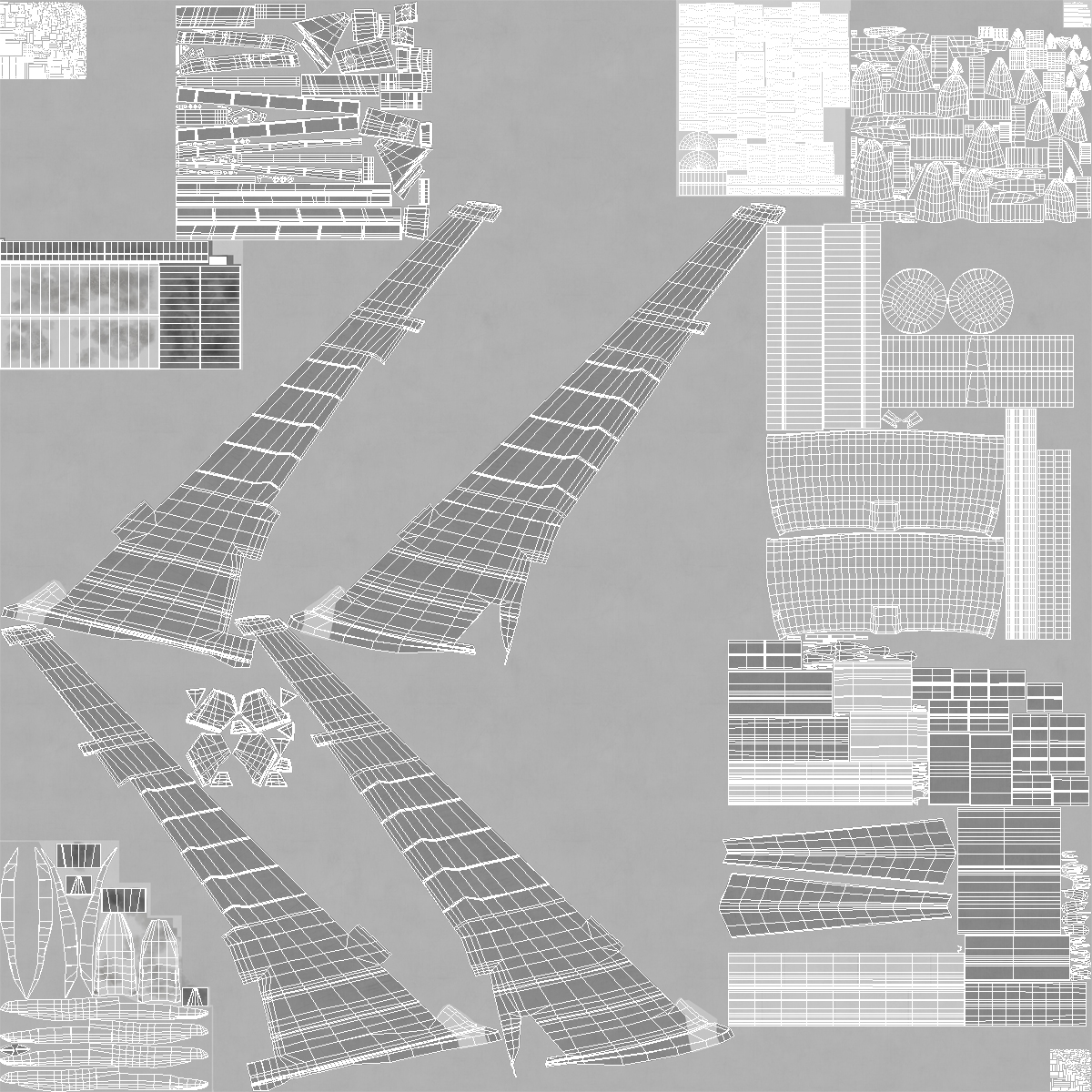 Boeing 777 300 Generic Rigged 3D model