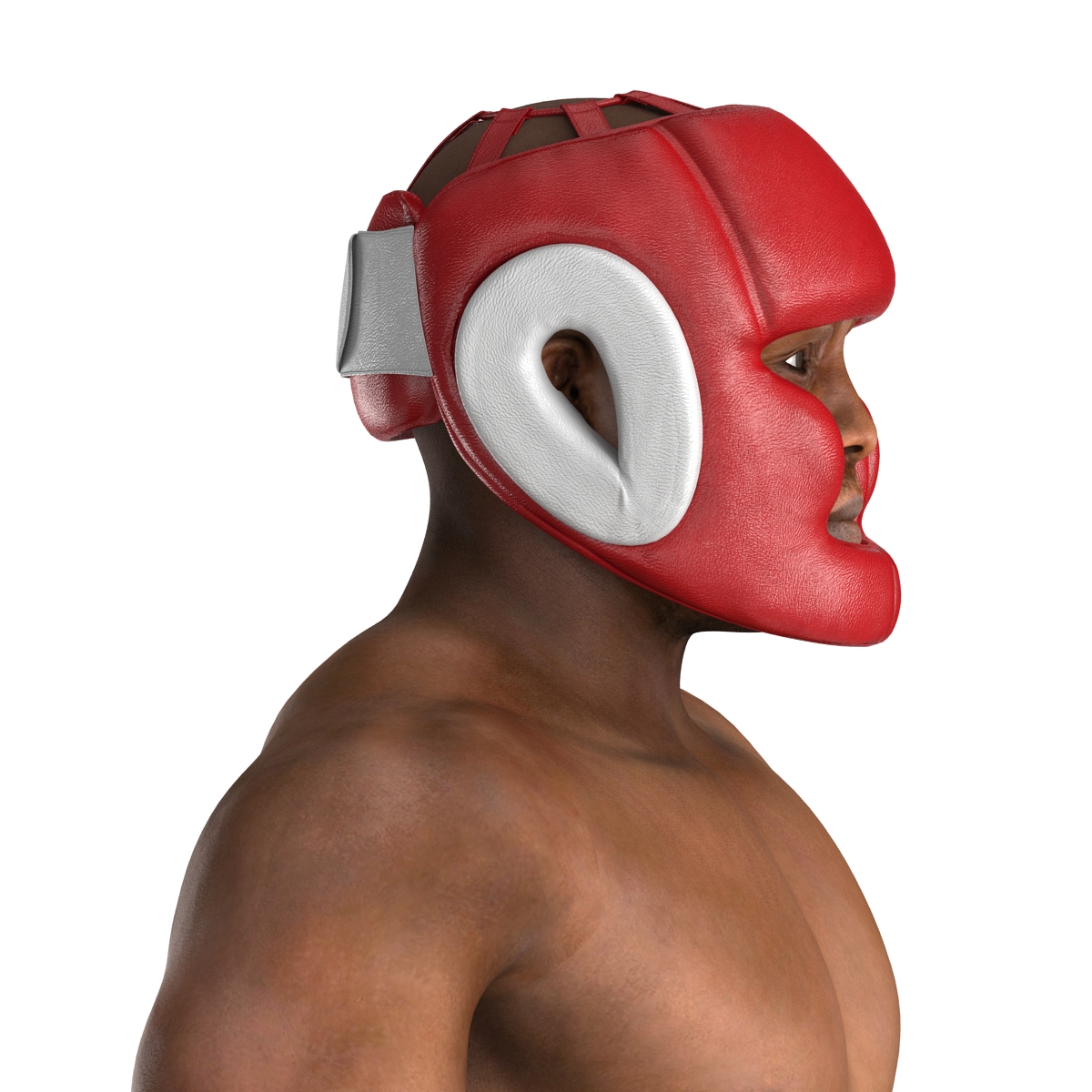 3D African American Boxer Red Suit