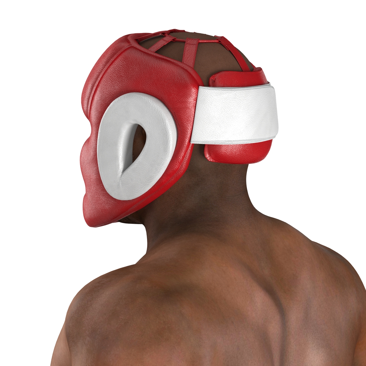 3D African American Boxer Red Suit