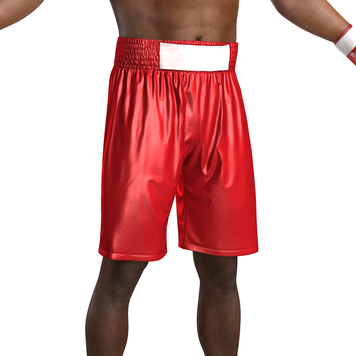 3D African American Boxer Red Suit