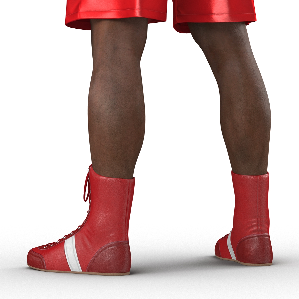 3D African American Boxer Red Suit