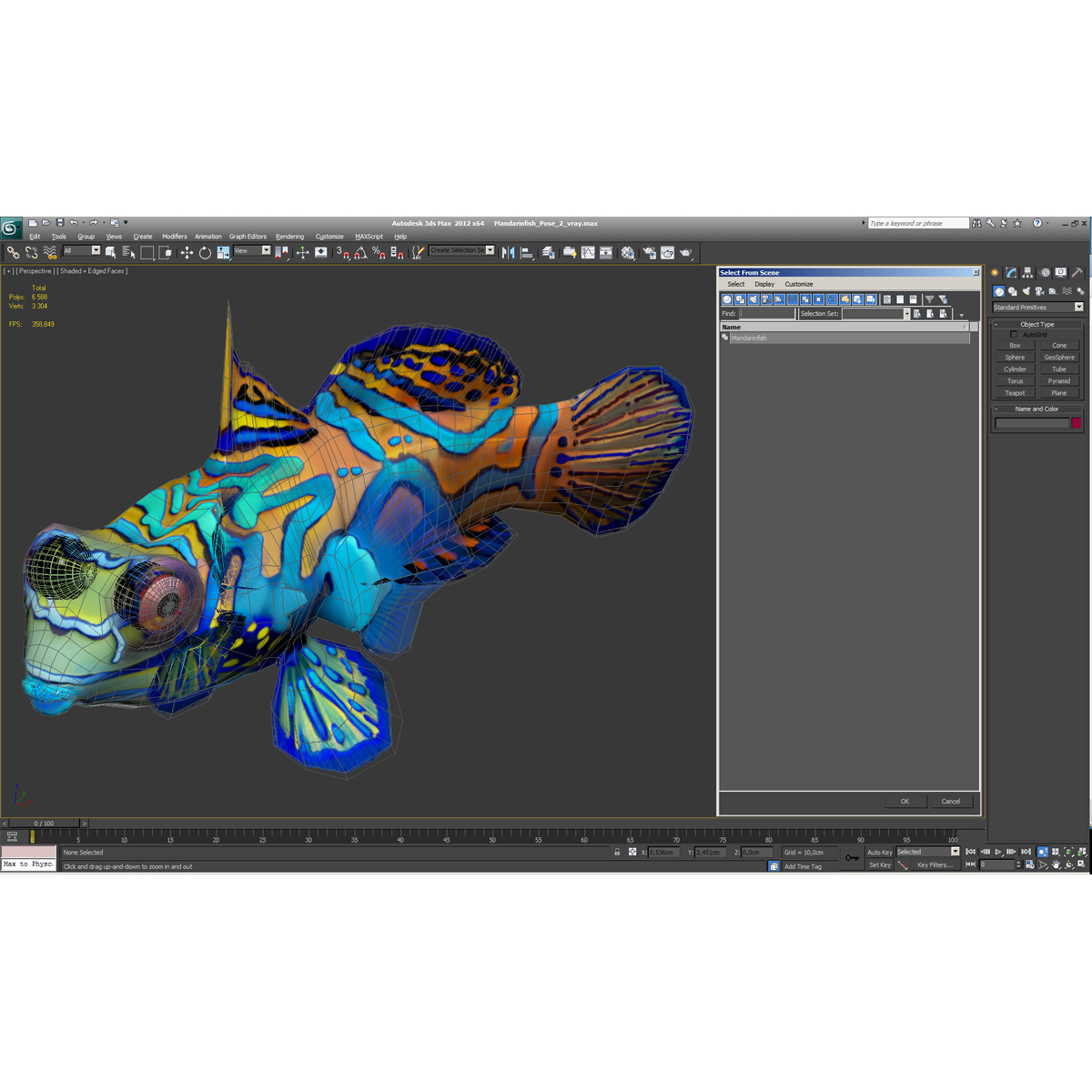 Mandarinfish Pose 2 3D model