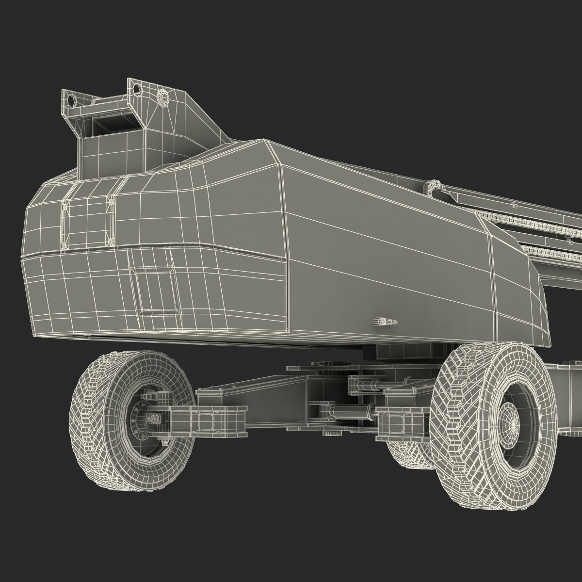 Telescopic Boom Lift Generic 4 Rigged 3D