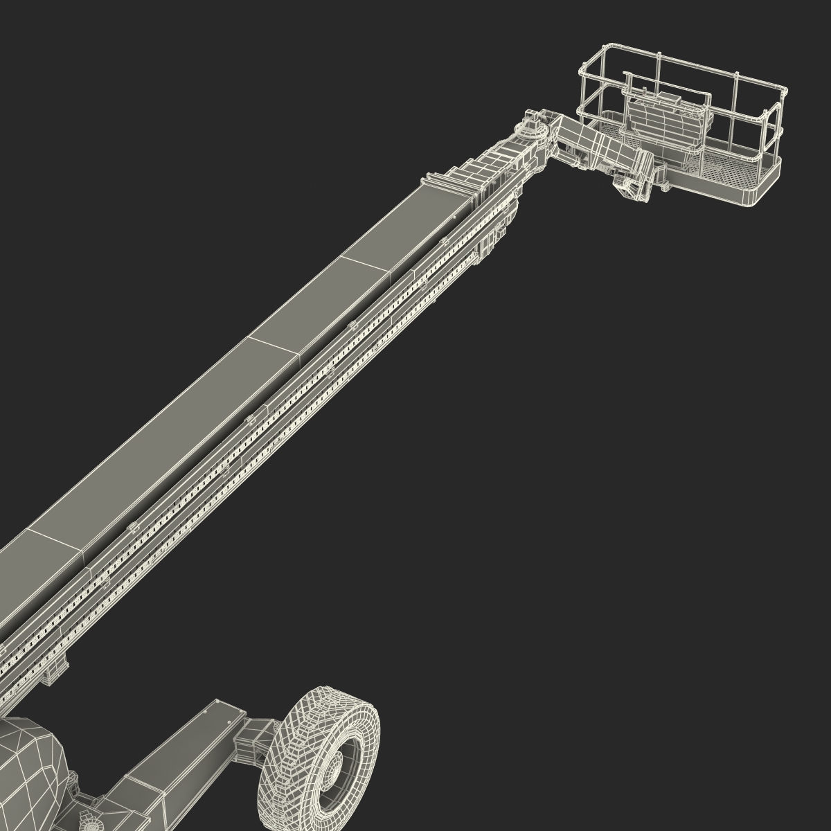 Telescopic Boom Lift Generic 4 Rigged 3D