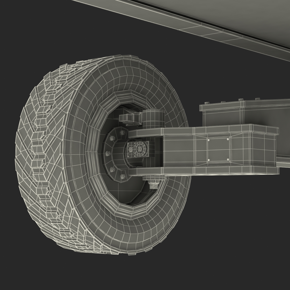 Telescopic Boom Lift Generic 4 Rigged 3D