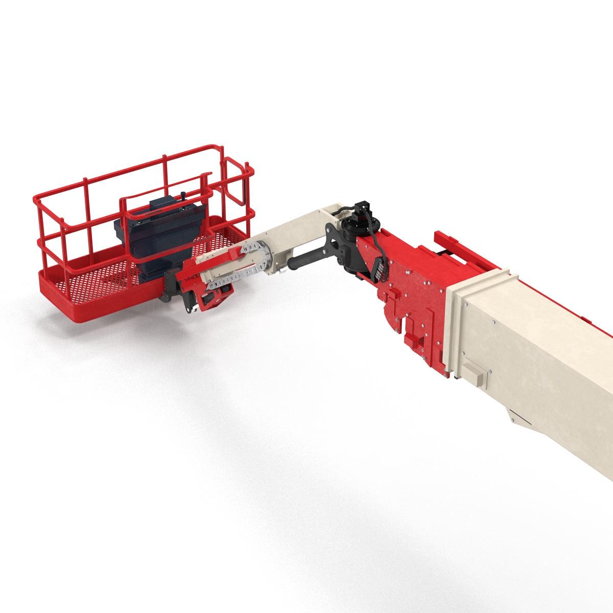 3D Telescopic Boom Lift Generic 4 Red Rigged