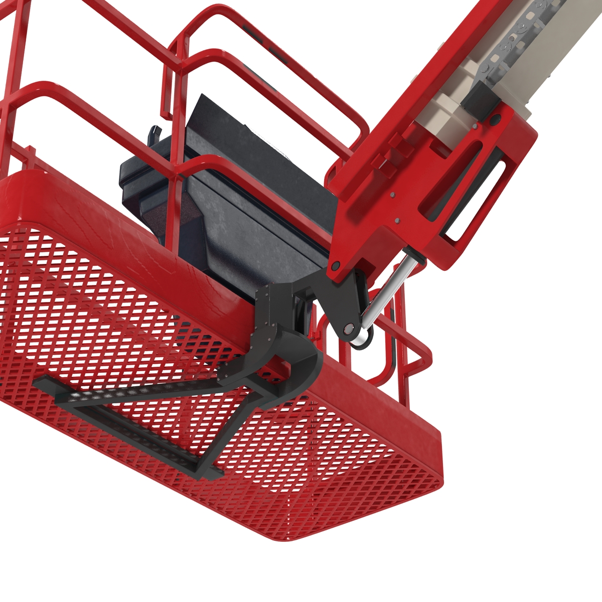 3D Telescopic Boom Lift Generic 4 Red Rigged