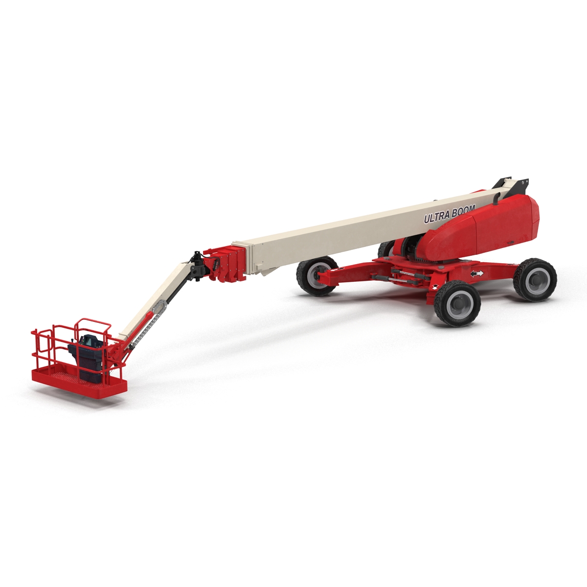 Telescopic Boom Generic 4 Red 3D model