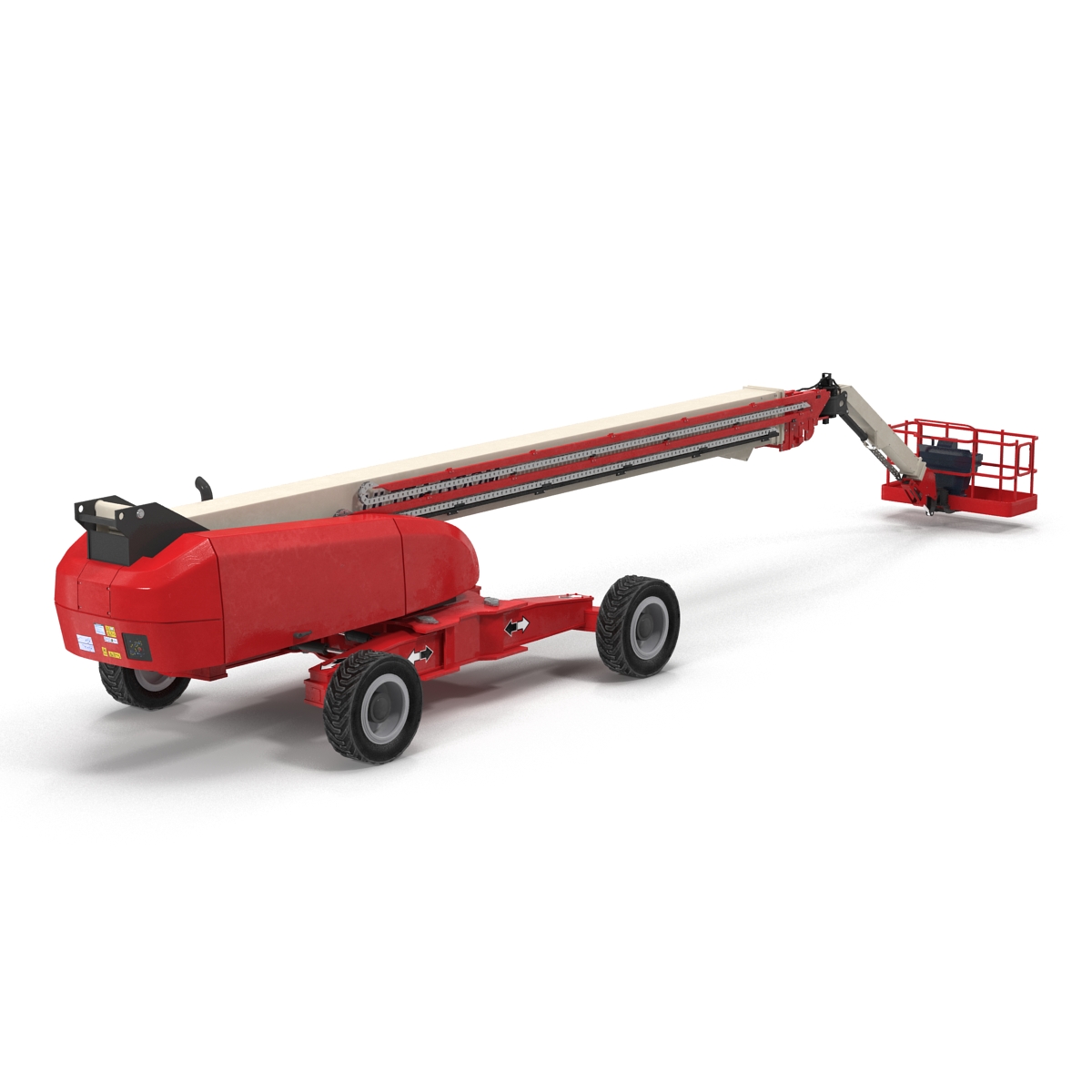 Telescopic Boom Generic 4 Red 3D model