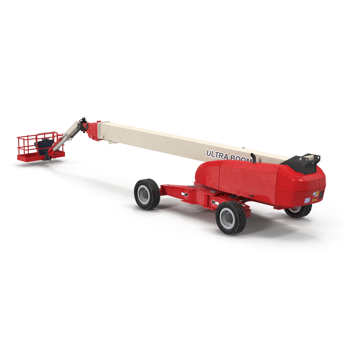 Telescopic Boom Generic 4 Red 3D model