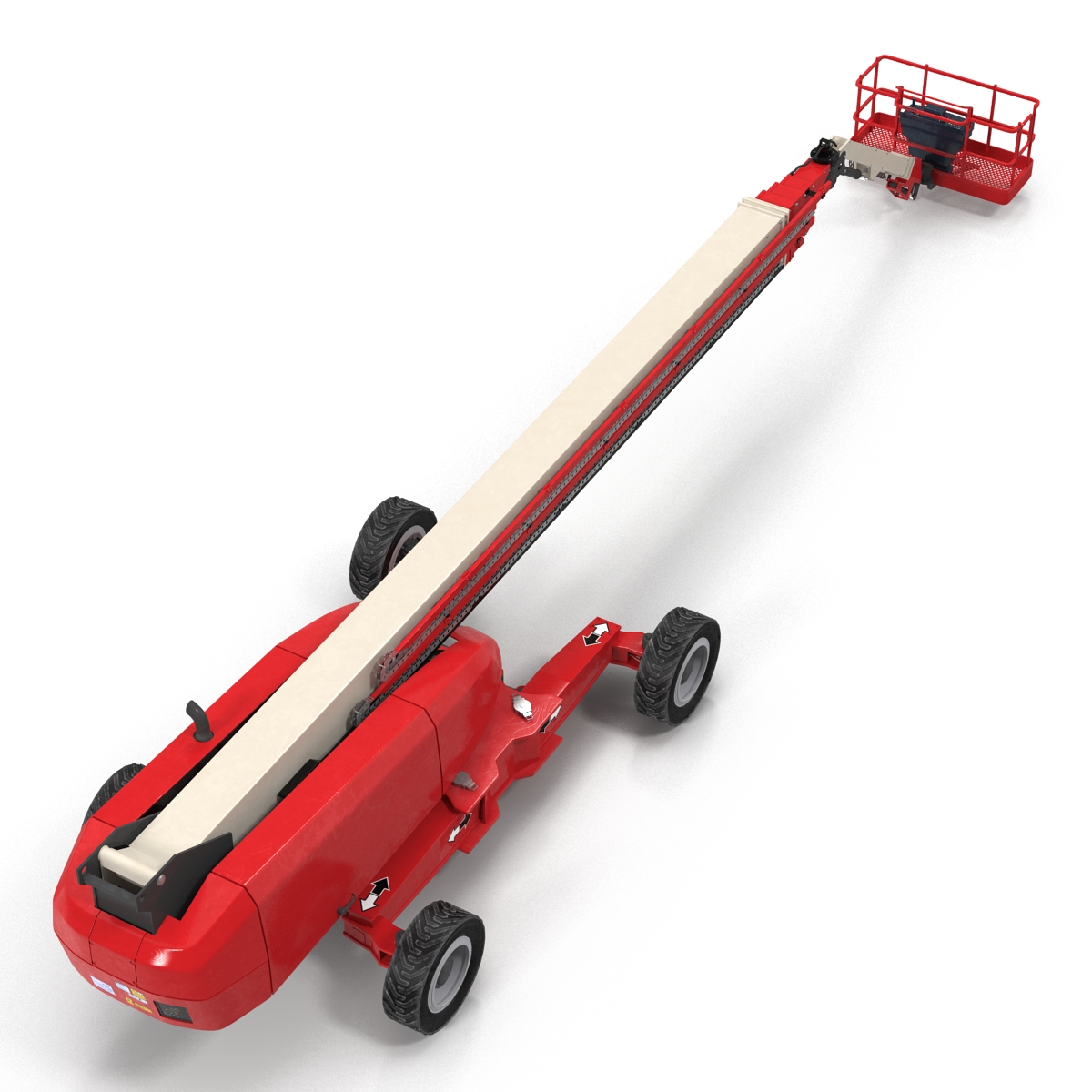 Telescopic Boom Generic 4 Red 3D model