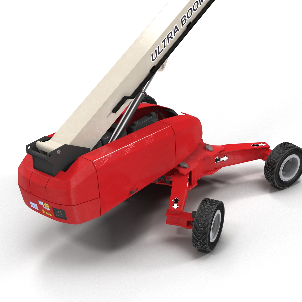 Telescopic Boom Generic 4 Red 3D model